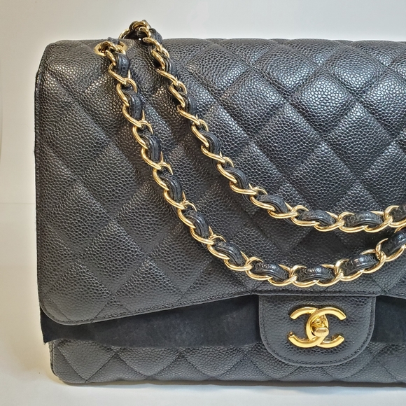 Chanel Maxi Single Flap Caviar Ghw - Picture 6 of 12